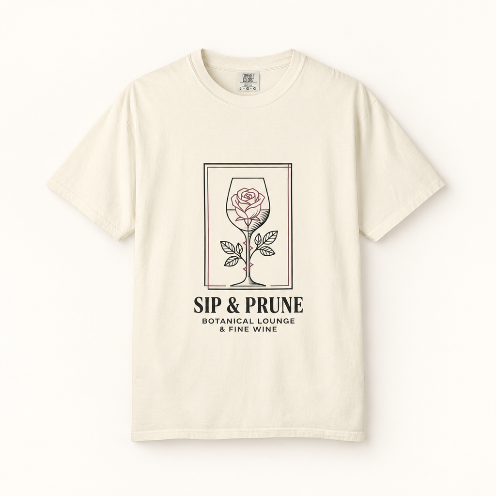 Sip & Prune Rose Society Tee
