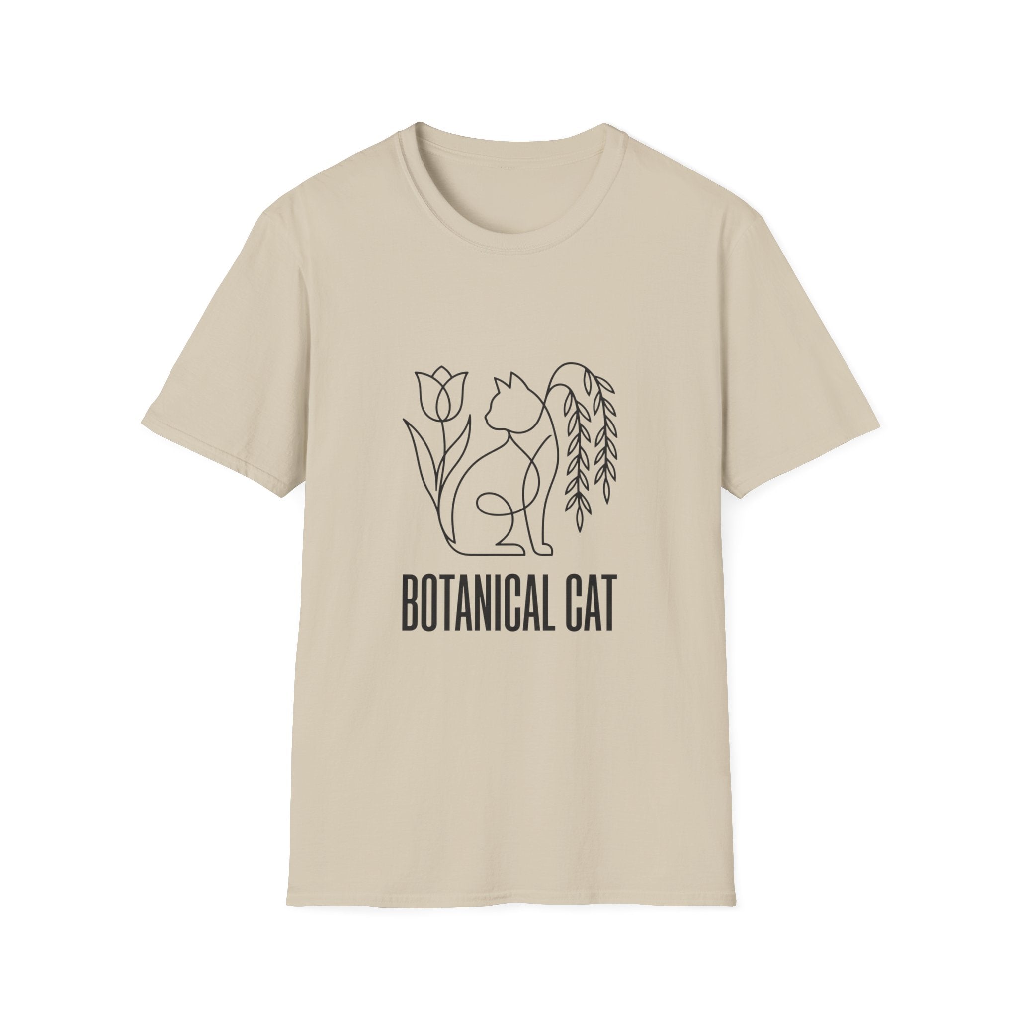 Botanical Cat Sketch T-Shirt