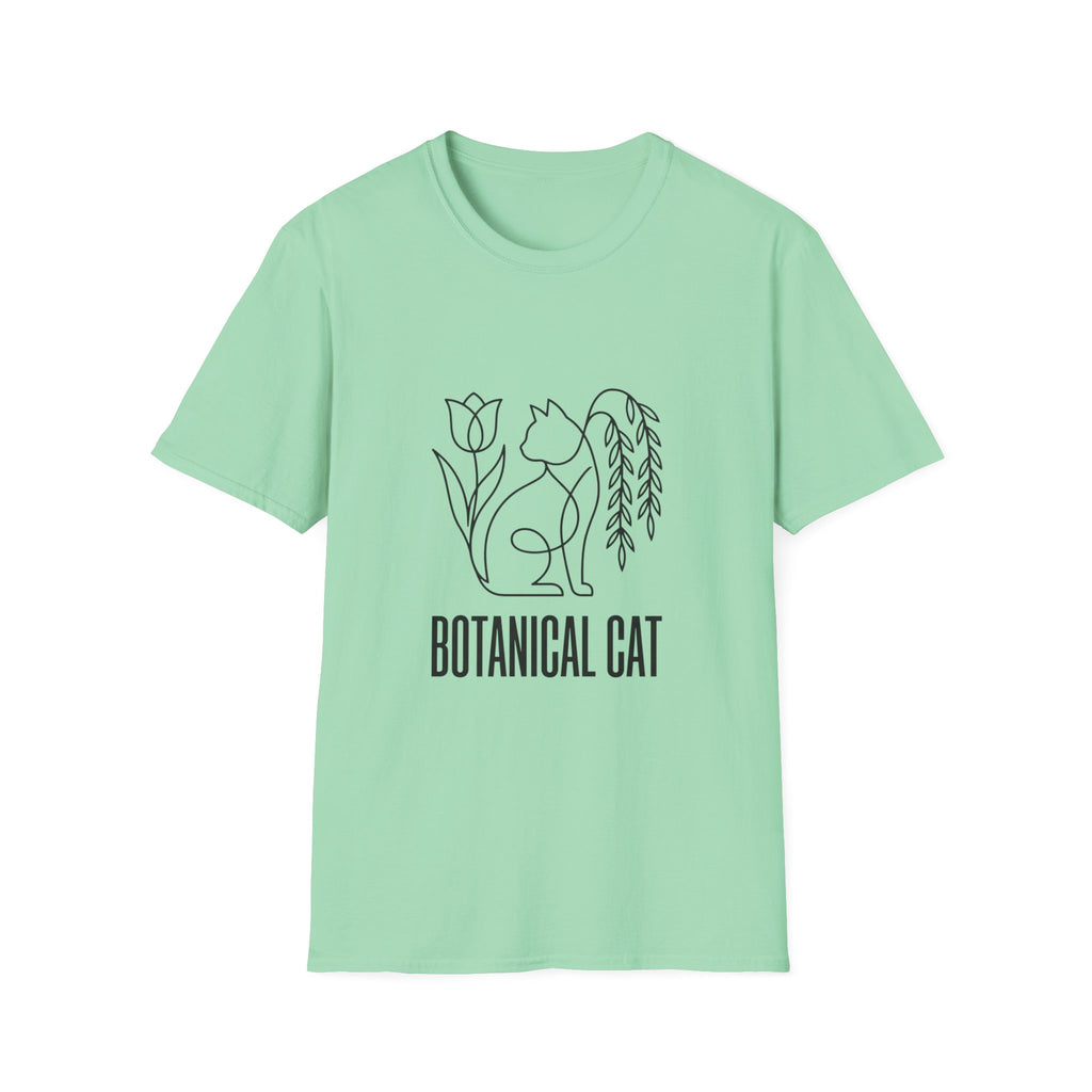 Botanical Cat Sketch T-Shirt