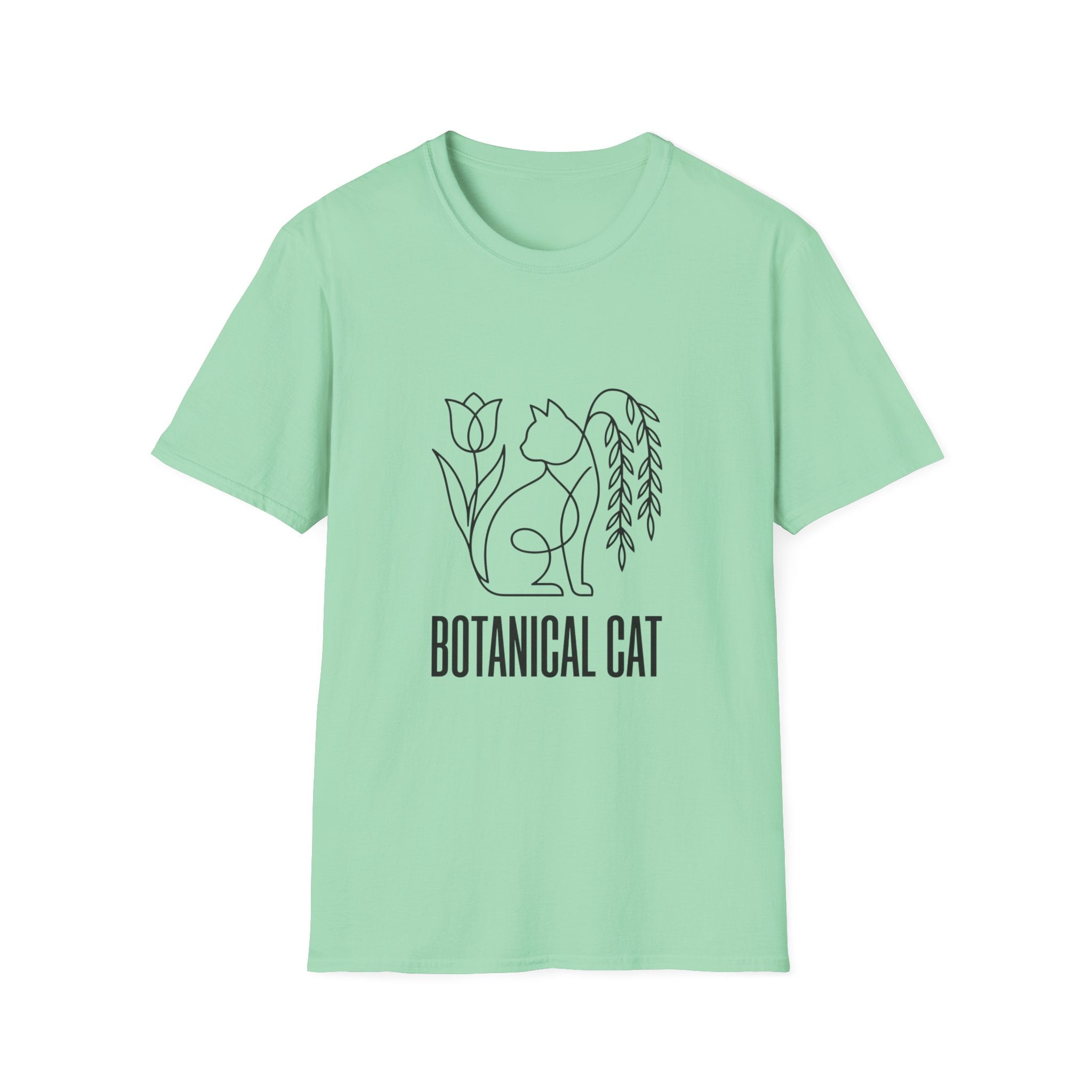 Botanical Cat Sketch T-Shirt