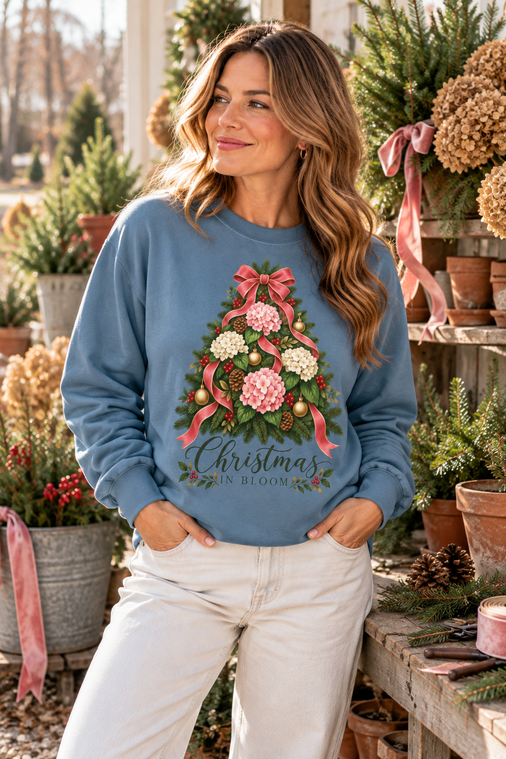Christmas in Bloom Sweatshirt