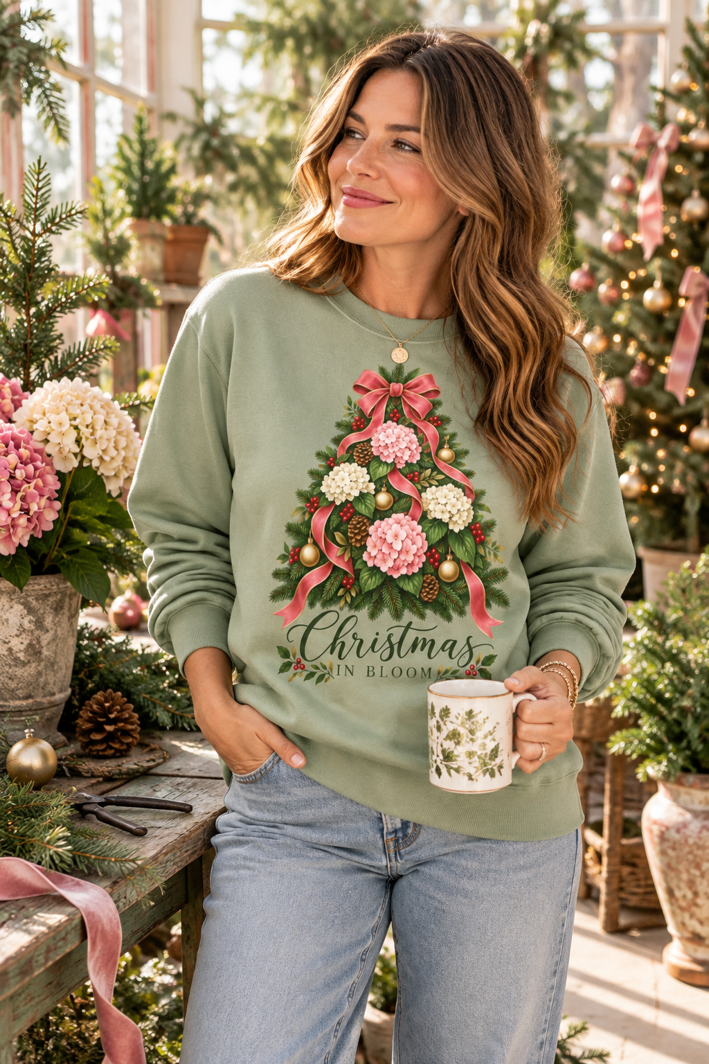 Christmas in Bloom Sweatshirt