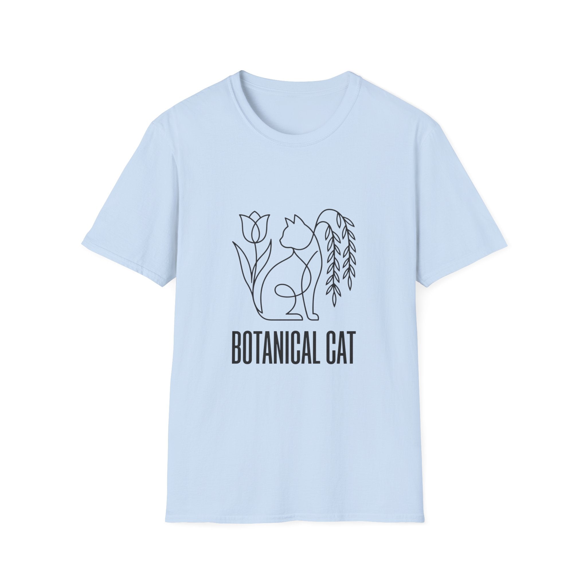Botanical Cat Sketch T-Shirt