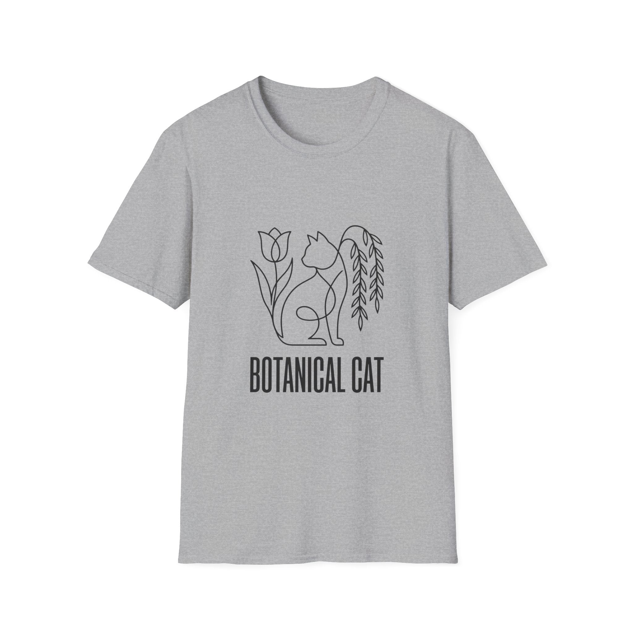 Botanical Cat Sketch T-Shirt